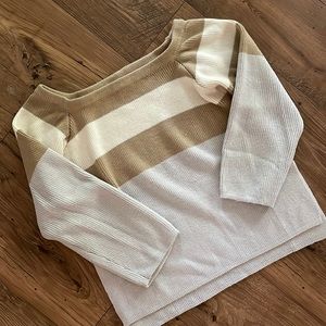 Sabo skirt off shoulder ribbed sweater size S